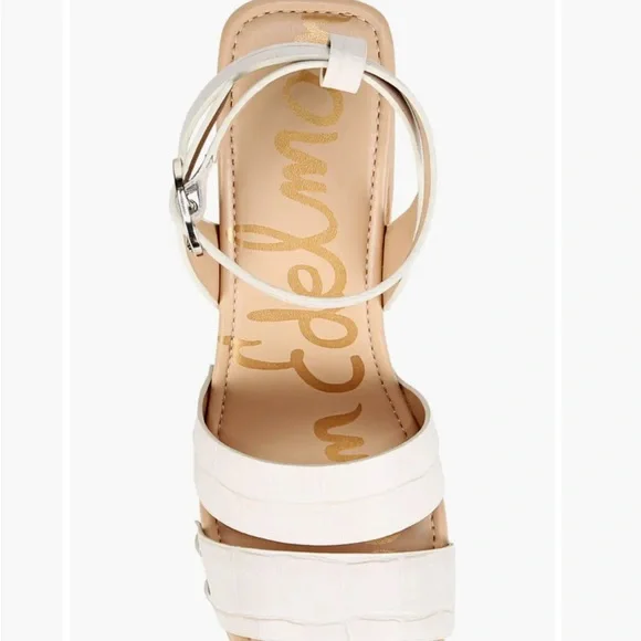 Sam Edelman Rosalind Platform Block Heel Sandal size 7, color:Modern Ivory - Picture 4 of 7